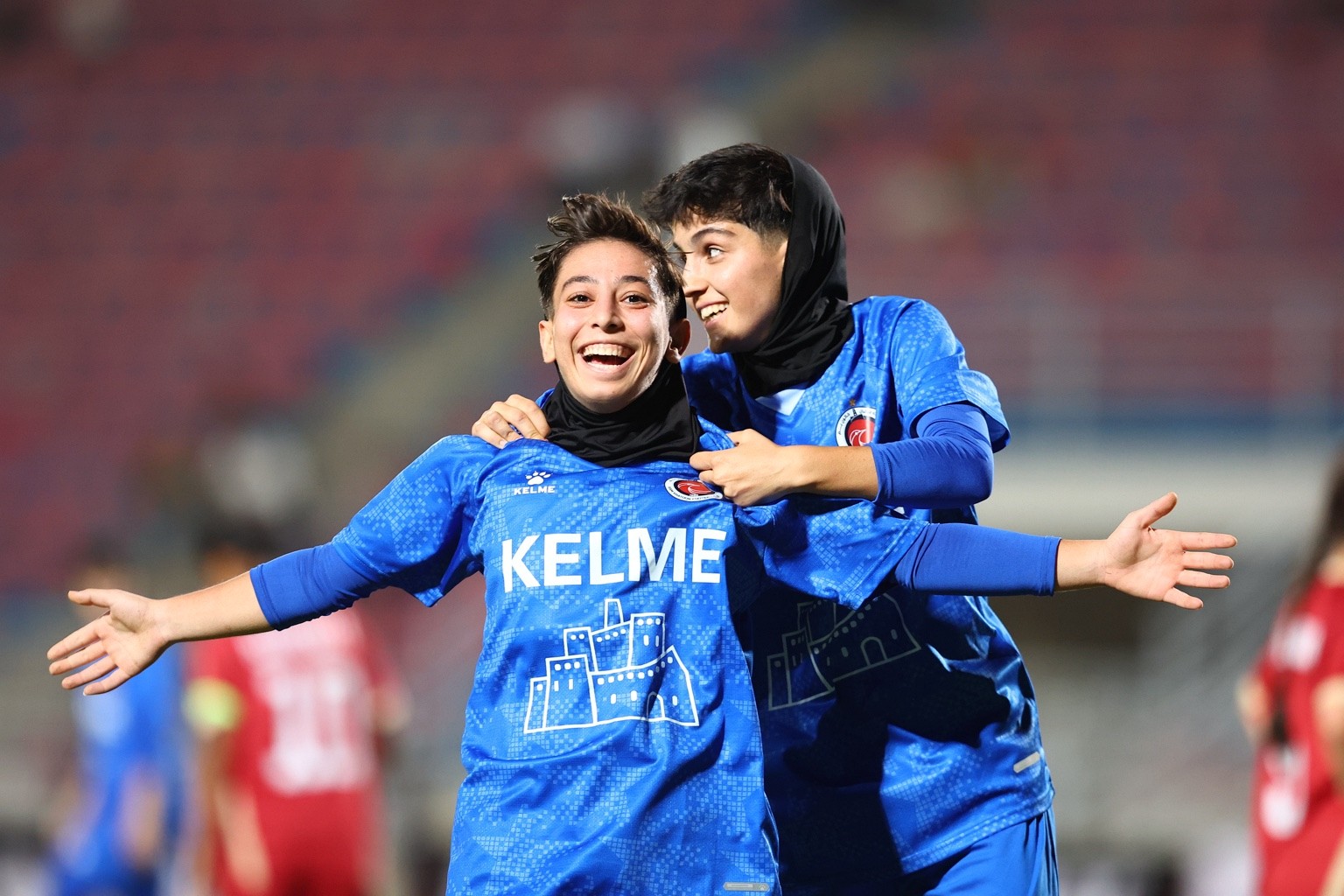 Bam Khatoon players celebrate their AFC Women’s Champions League win